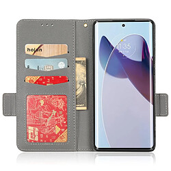 Etui en PU texture litchi, fermoir magnétique pour votre Motorola Edge 30 Ultra 5G/Edge X/Moto X30 Pro 5G - gris