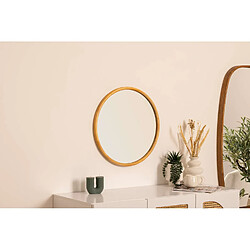 Atmosphera, Createur D'Interieur Miroir rond en bois - Diam 55 cm - Marron