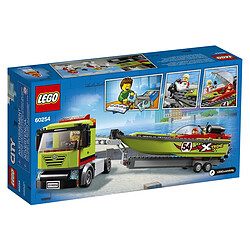 Lego 60254 Le Transport du Bateau de Course Multicolore pas cher