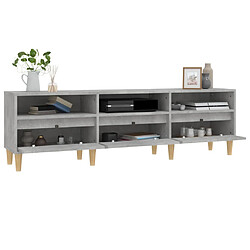 Acheter vidaXL Meuble TV gris béton 150x30x44,5 cm bois d'ingénierie