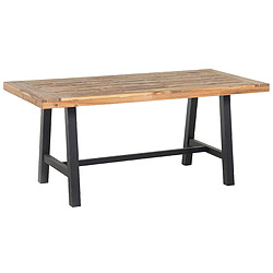 Beliani Table de jardin 170 x 80 cm Bois Noir SCANIA