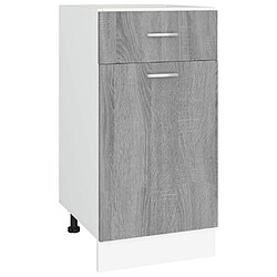 vidaXL Armoire de plancher à tiroir Sonoma gris 40x46x81,5 cm