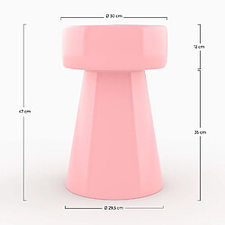 Rendez Vous Deco Table d'appoint Athéna en métal rose D30 cm