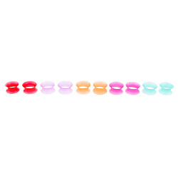 10pcs bouchons évasés en silicone solide jauge d'oreille étirement extender 14mm