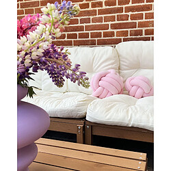 Beliani Coussin MALNI Velours 30 x 30 cm Unicolore Rose