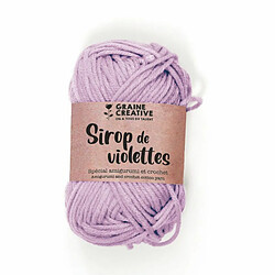 Graines Creatives Fil de coton spécial crochet et amigurumi 55 m - mauve