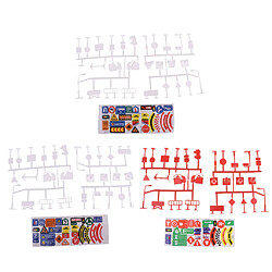 28 pcs / pack panneaux de signalisation en plastique panneau de signalisation miniatures enfants jouet éducatif un pas cher