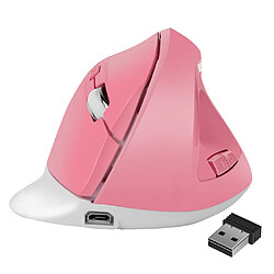 Souris De Jeu USB Sans Fil Souris Verticales Optiques Faciles à Utiliser Rose