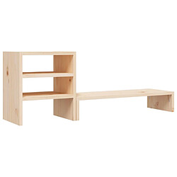 vidaXL Support pour moniteur 81x20x30 cm Bois de pin solide