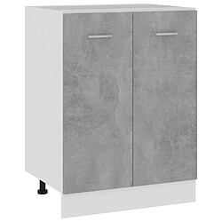 vidaXL Armoire de plancher Gris béton 60x46x81,5 cm Bois d’ingénierie