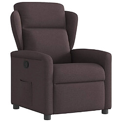 vidaXL Fauteuil inclinable Marron foncé Tissu