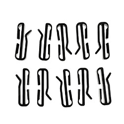 10pcs 25mm Boucle de Ceinture de Sac à Dos Pince de Fixation Connecteur de Sangle Multifonction - Noir