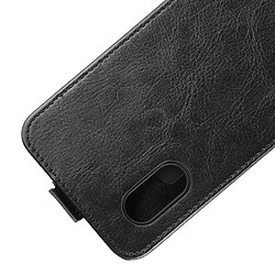 Etui en PU peau de cheval fou vertical avec porte-carte noir pour votre Samsung Galaxy Xcover Pro