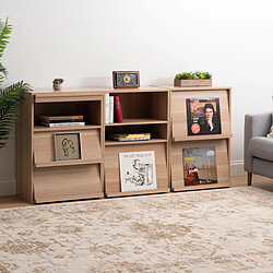 Acheter Iris Ohyama, Module Furniture CHR-3 Meuble de rangement 3 niches à porte rabattable en bois MDF, Engineered Wood, Chêne Clair