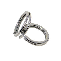 Avis Bague en acier inoxydable double anneau porte-clés porte-clés bricolage artisanat constatant 50pcs