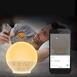 Justgreenbox Intelligent SmartAPP Commande Vocale Wifi Réveil Réglable Numérique Snooze Lampe Colorée Veilleuse - GZ3654657548568-EU pas cher