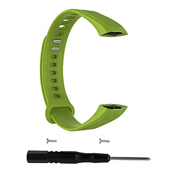 Wewoo Bracelet pour montre connectée Dragonne de remplacement en silicone Huawei Honor Band 3 Vert