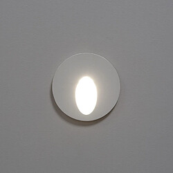 Ledkia Balise Extérieure Murale LED Encastrable 3W Ronde Boiler Blanche Blanc neutre 4000K