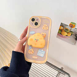 Avis GUPBOO Étui pour iPhone11 Cartoon Cheese Holder Phone Case Silicone Transparent