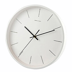 Minimaliste moderne style 12 pouces silencieux non ticking horloge murale de quartz blanc pas cher