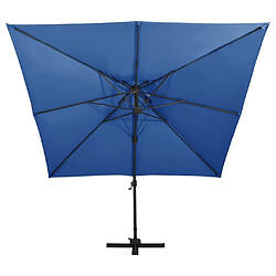 Avis Maison Chic Parasol Jardin | Parasol déporté avec double toit 300x300 cm bleu azur - GKD35277