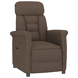 vidaXL Fauteuil inclinable marron similicuir daim