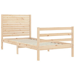 Acheter vidaXL Cadre de lit sans matelas 90x200 cm bois massif