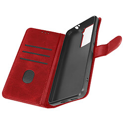 Avizar Étui pour HTC U23 Pro Clapet Portefeuille Fonction Stand Sleek Cover Rouge