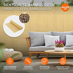 Ecd Germany Filet de protection visuelle de jardin natte bambou 140x300 cm clôture en PVC