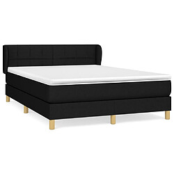 Maison Chic Lit Adulte - Lit simple Lit à sommier tapissier avec matelas moelleux - Meuble de Chambre - Noir 140x200 cm Tissu -MN77357