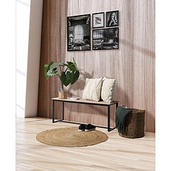 Acheter Banc en bois avec struture en métal blanc - L120xH46xP35 cm - LOFT+Urban Living