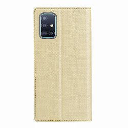 Avis Wewoo Housse Coque Pour Galaxy A71 Aimant Horizontal Flip Antichoc TPU + PU de protection en cuir Fente carte et support Champaign Gold