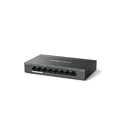 Mercusys Boitier en métal Switch de bureau 8 ports Gigabit avec 7 ports PoE, 8 ports RJ45 10/100/1000 Mbps Longue portée jusqu'à 250 m