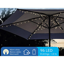 Avis JARDIéco Guirlande extérieure LED blanc chaud pour parasol fixe - Jardideco