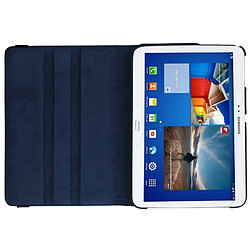 Wewoo Housse Étui bleu foncé pour Samsung Galaxy Tab 3 10.1 / P5200 / P5210, 360 degrés de rotation Litchi Texture en cuir avec support