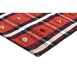 Avis Vidal Tapis de laine 158x138 rouge Jajim