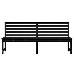 Acheter Maison Chic Banc de jardin | Banquette de jardin | Chaise Relax noir 201,5 cm bois massif de pin -MN33845