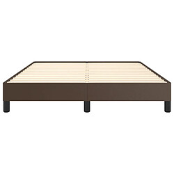 Acheter vidaXL Cadre de lit sans matelas marron 140x190 cm similicuir