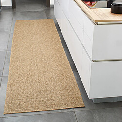 Avril Paris Tapis extérieur - 80x300cm - naturel - 100% polypropylène résistant aux UV - 1400 gr/m2 - LUANA