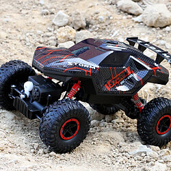 1:16 4WD 4x4 RC Crawler 2.4G LED Light Off-Road Monster Truck Rouge pas cher