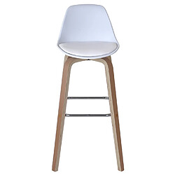 Avis Mendler 2x tabouret de bar Palmdale, chaise de comptoir avec dossier ~ tissu, blanc