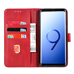 Acheter Wewoo Coque Pour Galaxy S9 GUSSIM Business Style Étui en cuir à rabat horizontal avec support et fentes cartes et portefeuille rouge