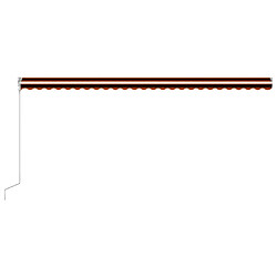 Maison Chic Store banne | Auvent rétractable de porte | Marquise Brise-soleil automatique 600x300 cm Orange et marron -GKD93977 pas cher