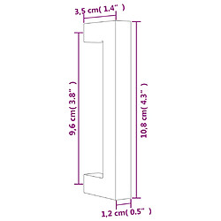 vidaXL Poignées d'armoire 20 pcs argenté 96 mm acier inoxydable pas cher