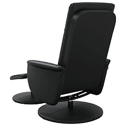 Acheter vidaXL Fauteuil inclinable avec repose-pied noir similicuir