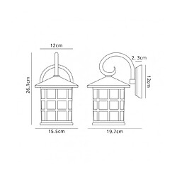 Luminaire Center Lanterne de jardin Bronze antique 1 ampoule 26,1cm