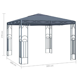 Acheter Maison Chic Tonnelle | Pergola avec guirlande lumineuse à LED 300x300 cm Anthracite -GKD10979