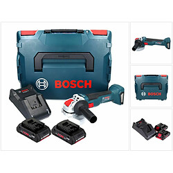 Bosch GWX 18V-10 Meuleuse d'angle sans fil professionnelle 18 V 125 mm X-LOCK Brushless + 2x Batteries ProCORE 4,0 Ah + Chargeur + L-Boxx