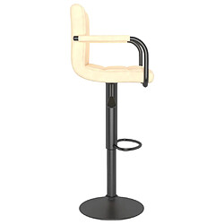 Avis vidaXL Tabouret de bar Crème Velours