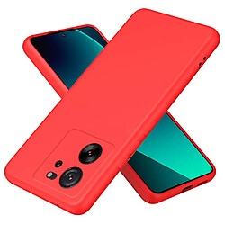 Htdmobiles Coque pour Xiaomi 13T / 13T Pro 5G - housse etui silicone gel fine + film ecran - ROUGE